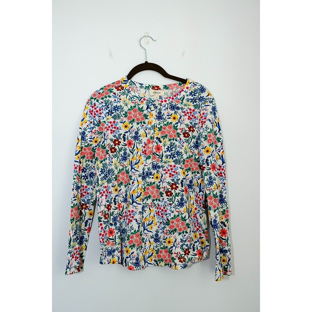 Style & Co Top M Floral longsleeve cottage